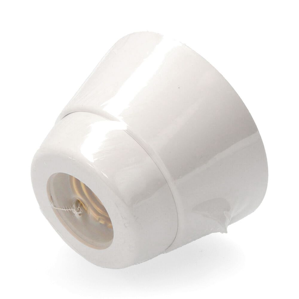 PORTALAMPARAS E27 ZOCALO RECTO PORCELANA (RETRACTILADO) EDM - Imagen 2